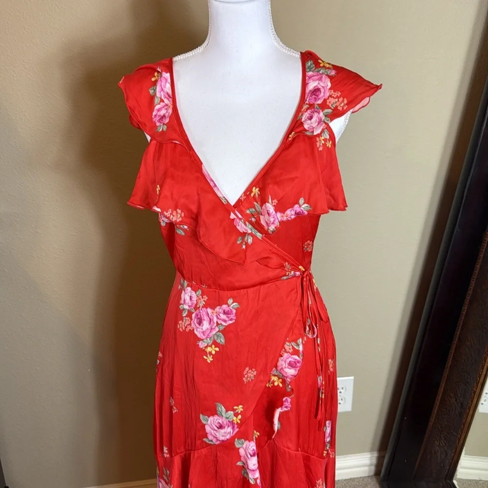 Altar'd State Red High-Low Ruffled Sundress size medium - Picture 2 of 10